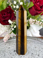 Load image into Gallery viewer, Beautiful Tiger’s Eye Crystal Tower Point
