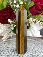 Load image into Gallery viewer, Beautiful Tiger’s Eye Crystal Tower Point
