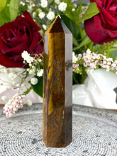Load image into Gallery viewer, Captivating Tiger’s Eye Crystal Tower Point
