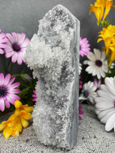 Load image into Gallery viewer, Chrysanthemum Quartz Crystal Tower Point
