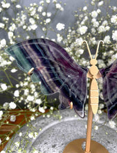 Load image into Gallery viewer, Clarity Rainbow Fluorite Crystal Butterfly Wings
