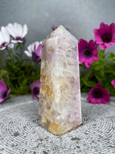 Load image into Gallery viewer, Stunning Agate With Amethyst Quartz Crystal Tower
