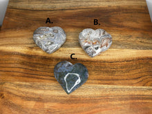 Load image into Gallery viewer, Crazy Agate and Moss Agate Crystal Love Hearts
