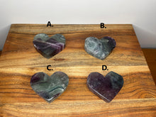 Load image into Gallery viewer, Fluorite Crystal Love Heart for Throat Chakra
