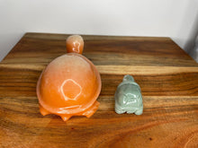 Load image into Gallery viewer, Green Or Orange Crystal Turtle Carving
