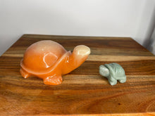 Load image into Gallery viewer, Green Or Orange Crystal Turtle Carving
