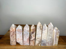 Load image into Gallery viewer, Pink Amethyst Flower Agate Tower Points
