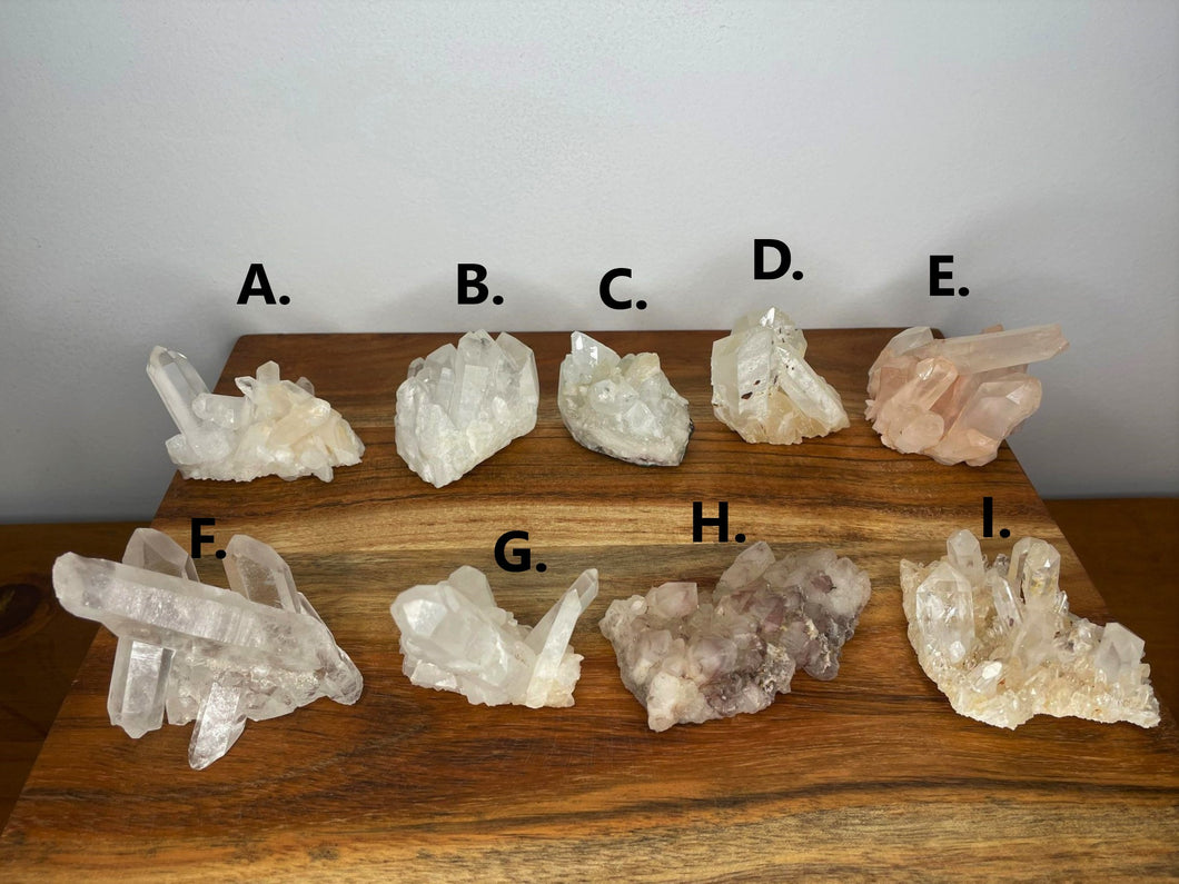 Natural Rare Clear Quartz Crystal Cluster Mineral Specimen Healing