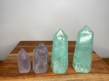 Load image into Gallery viewer, Discounted Lavender and Aqua Fluorite Tower
