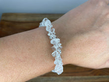 Load image into Gallery viewer, Clear Quartz Crystal Chip Stone Bracelet
