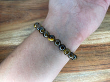 Load image into Gallery viewer, Tiger Eye Crystal Bracelet With Owl Charm
