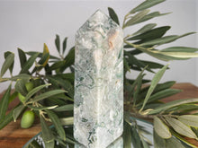 Load image into Gallery viewer, Eye Catching Moss Agate Crystal Tower
