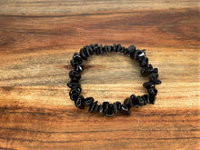 Load image into Gallery viewer, Obsidian Crystal Chip Stone Bracelet
