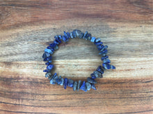 Load image into Gallery viewer, Lapis Lazuli Crystal Chip Stone Bracelet
