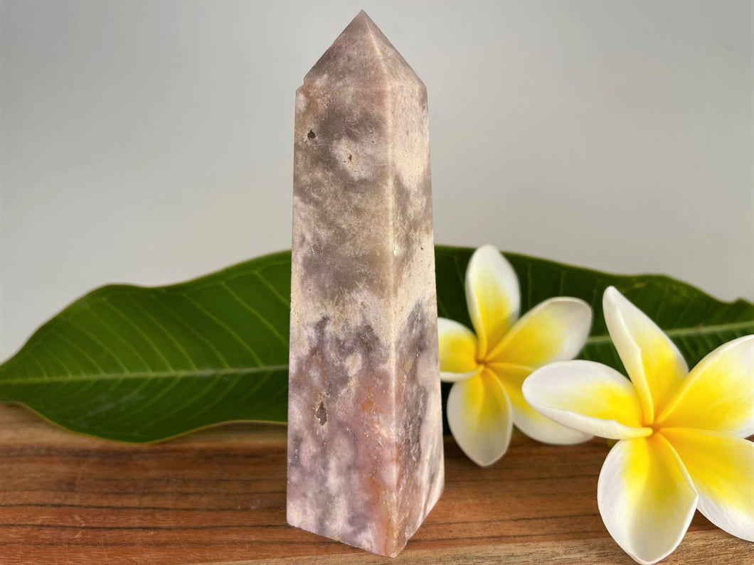 Pretty Druzy Pink Amethyst Crystal Tower Point