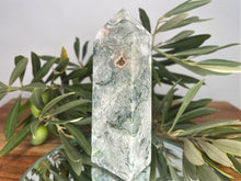 Load image into Gallery viewer, Eye Catching Moss Agate Crystal Tower
