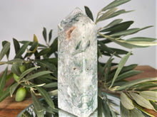 Load image into Gallery viewer, Eye Catching Moss Agate Crystal Tower
