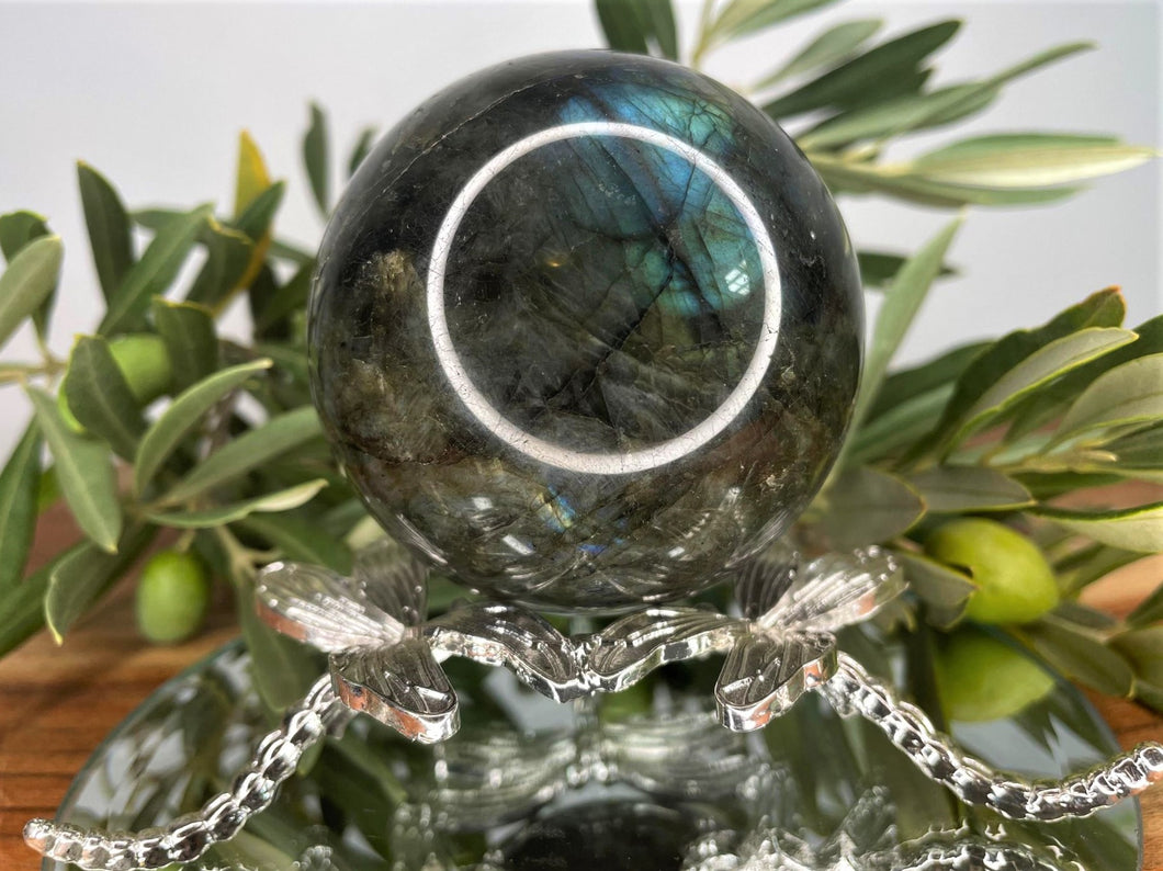 Labradorite Crystal Sphere With Flash