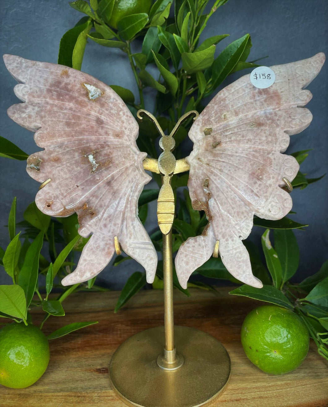 High Quality Dark Pink Amethyst Butterfly Wings