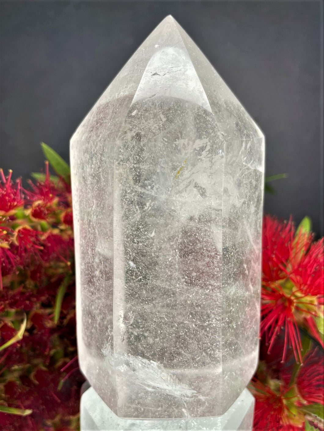 Amplification Clear Quartz Crystal Tower Point