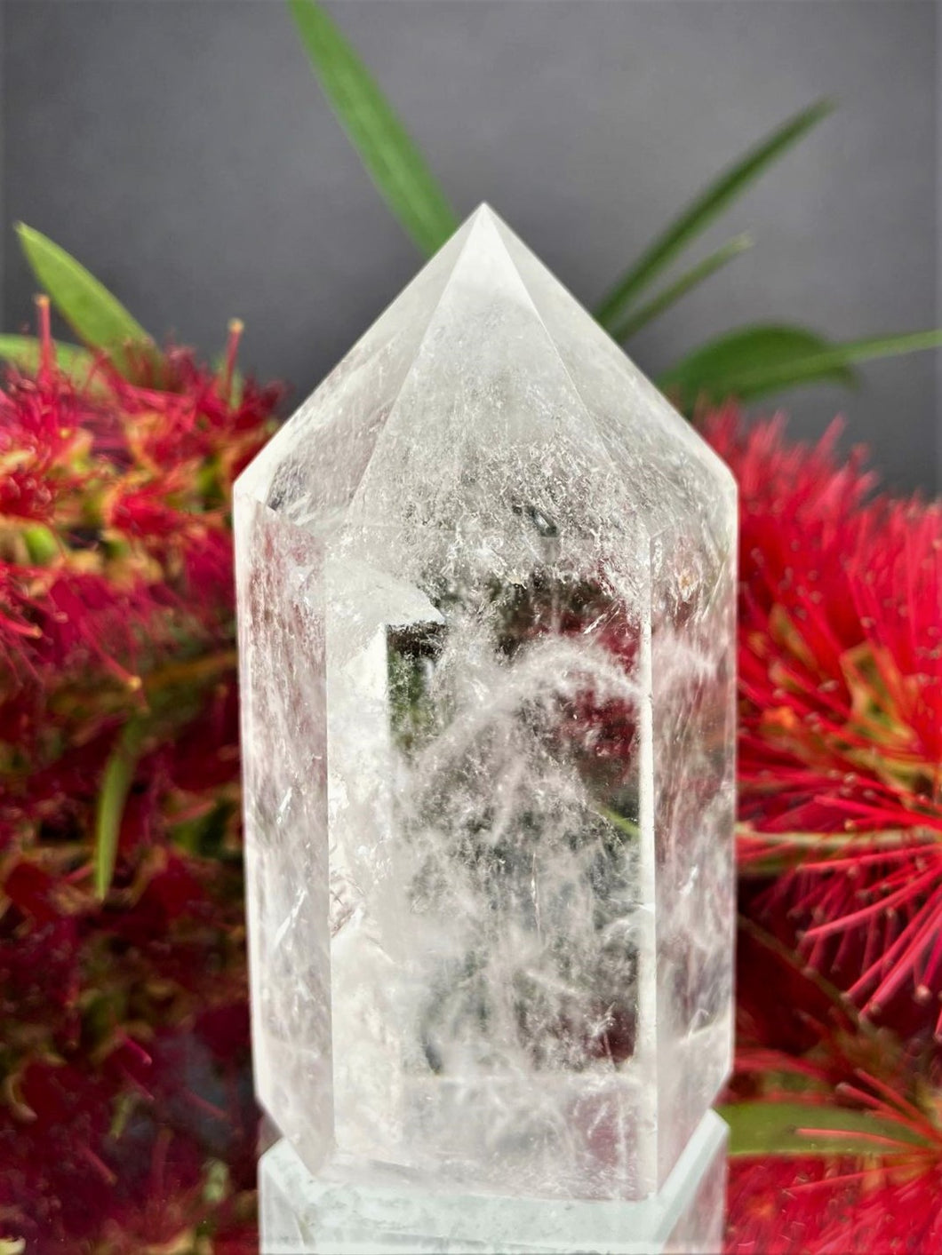 Natural Clear Quartz Crystal Tower Point