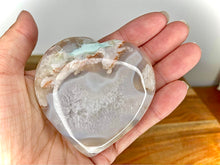 Load image into Gallery viewer, Large Flower Agate Heart
